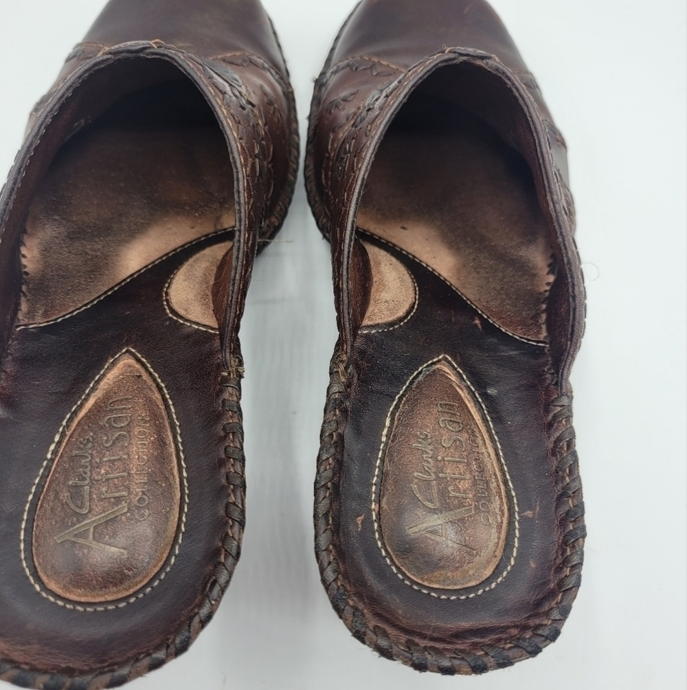 Clarks Artisan leather upper mules size 6M - Picture 4 of 13